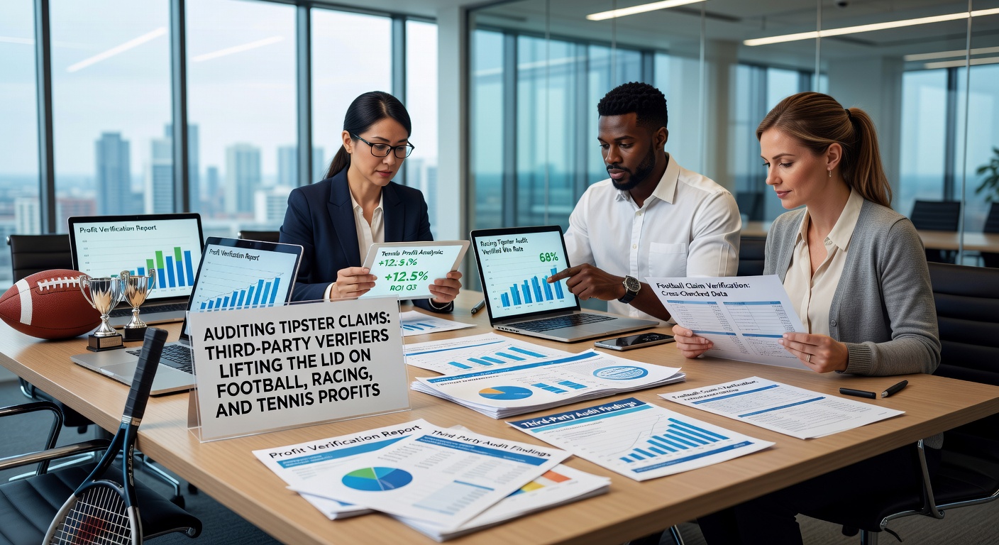 Graph showing verified tipster profit trends across football matches, horse races, and tennis tournaments, with rising lines for ROI in each sport