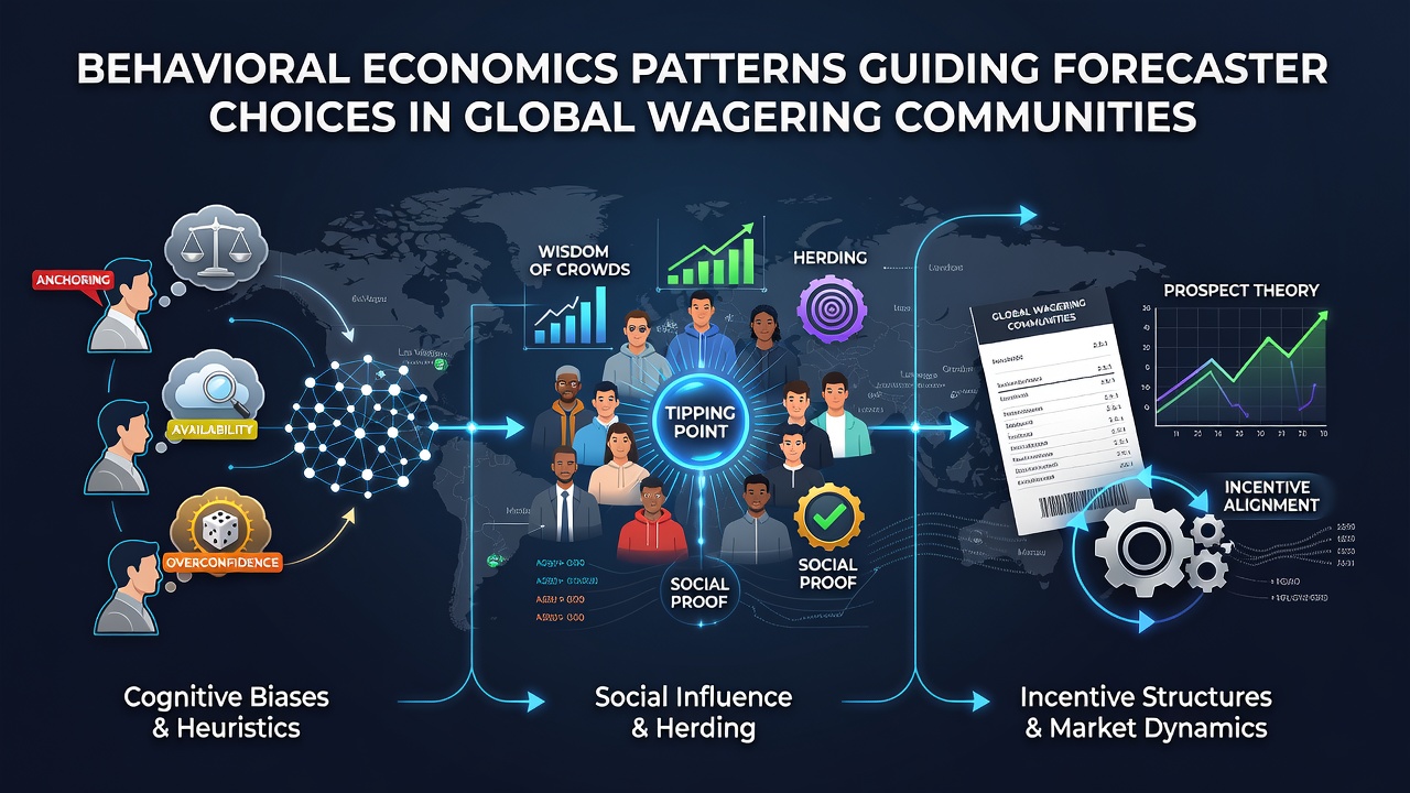 Global wagering communities displaying behavioral patterns in forecaster decision-making