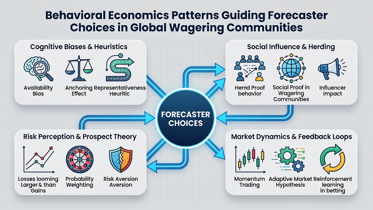 Forecasters analyzing data patterns within wagering community forums