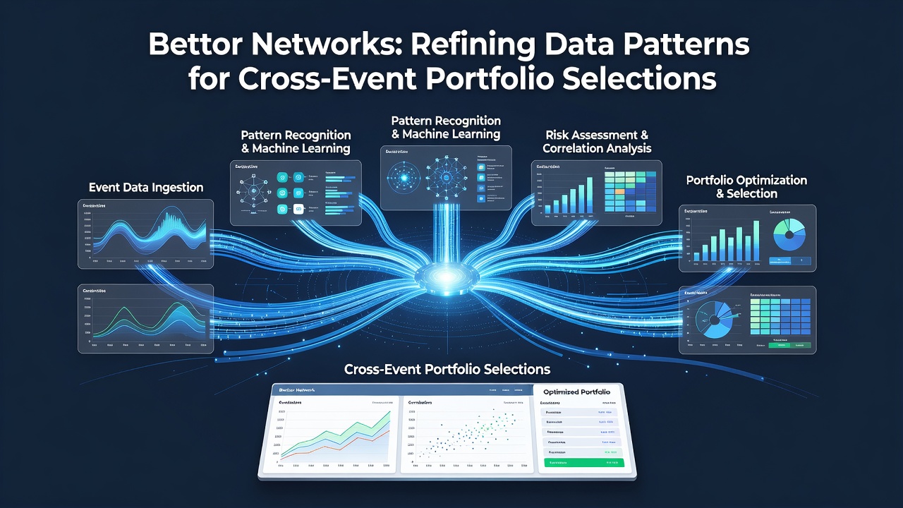 Data visualization of cross-event betting portfolios and refined patterns