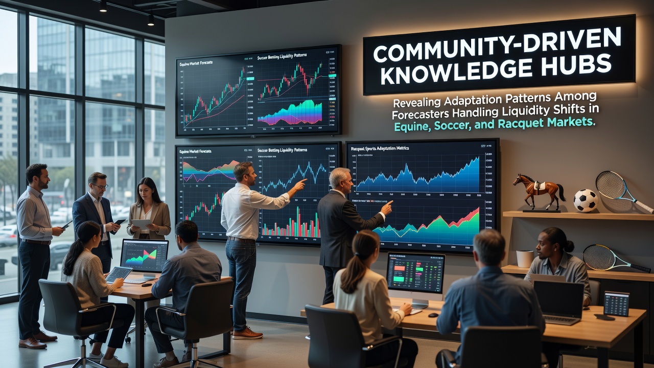 Community forums where forecasters discuss market liquidity changes across horse racing, soccer, and tennis events