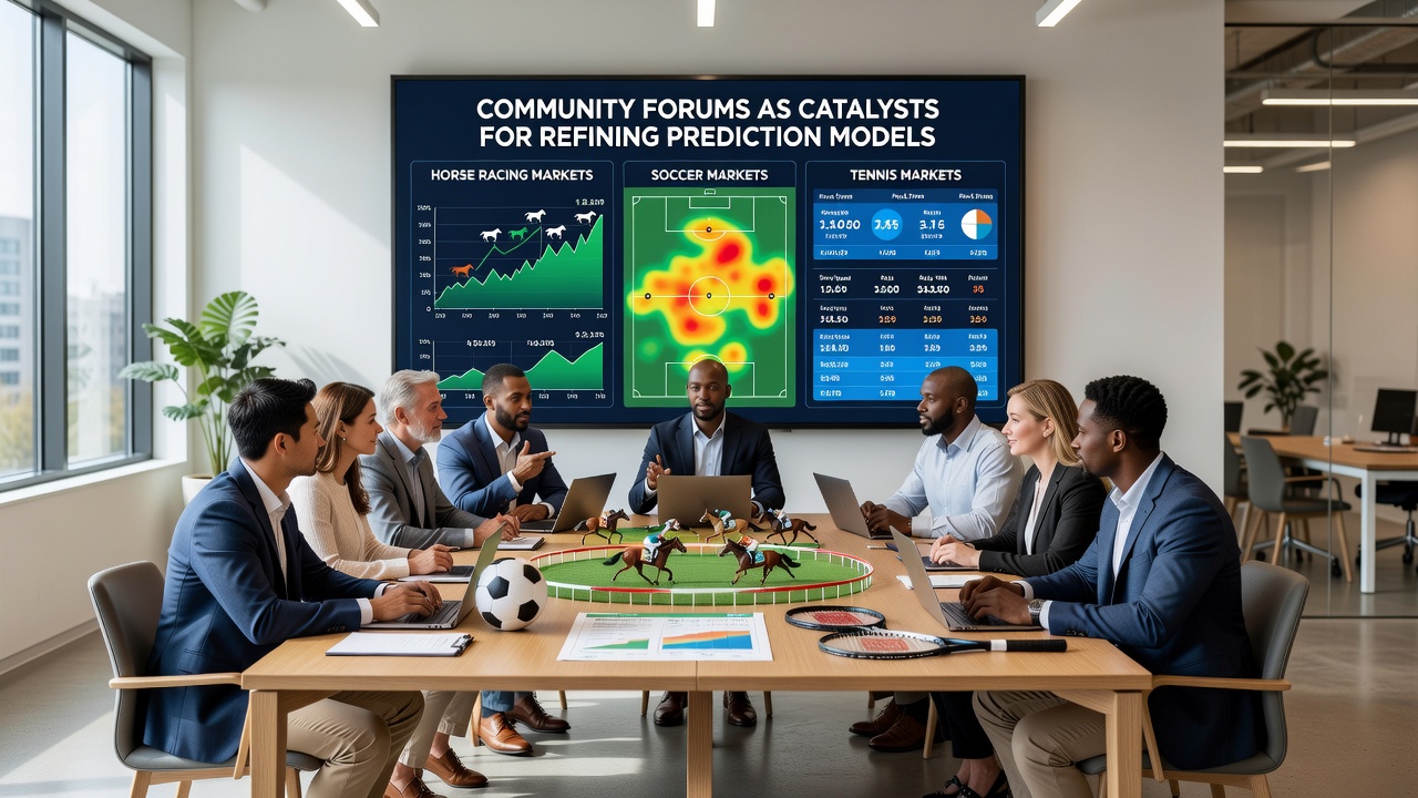 Online community forum interface displaying horse racing statistics and prediction model discussions