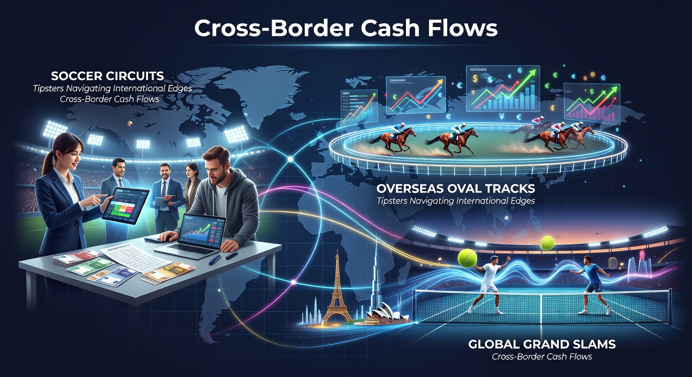 Tipster analyzing international betting odds on multiple screens showing soccer matches, horse races, and tennis courts from around the world