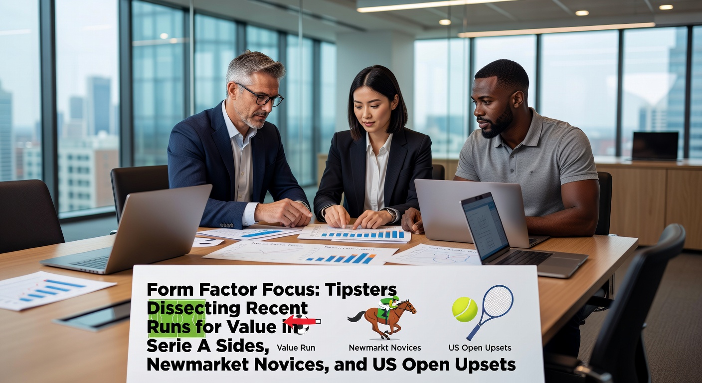 Tipsters poring over form charts for Serie A matches, Newmarket races, and US Open draws, highlighting recent performance trends
