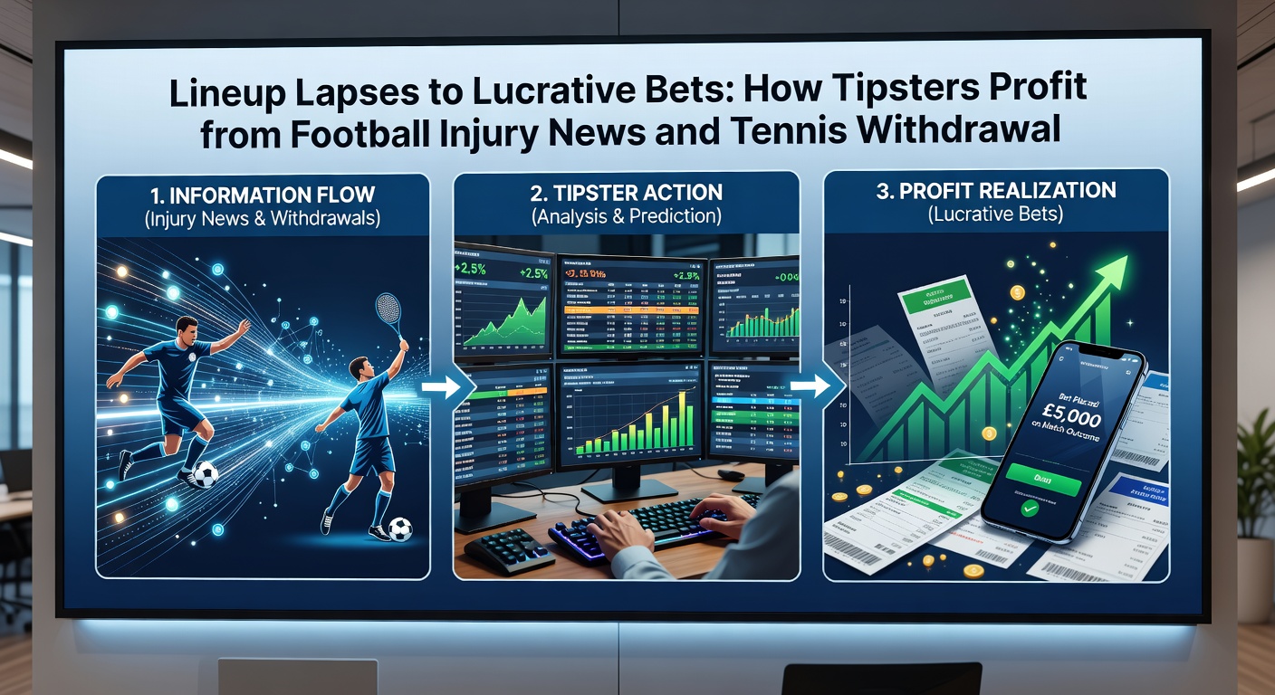 Tennis player withdrawing mid-match with trainer, overlaid with fluctuating betting odds graphs