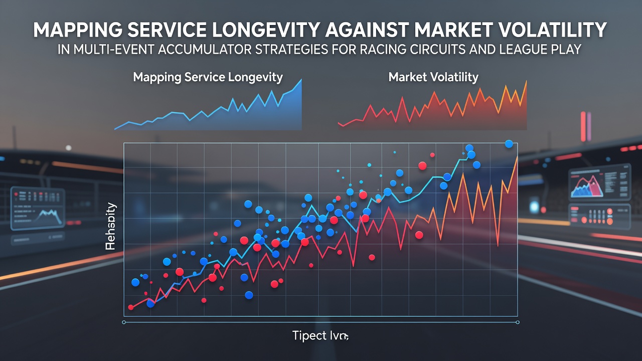 Chart showing service longevity trends alongside market volatility indices for accumulator strategies in racing and league sports