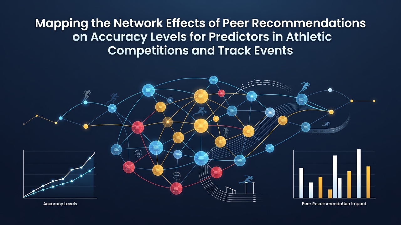 Network diagram showing peer connections among sports predictors analyzing track event data