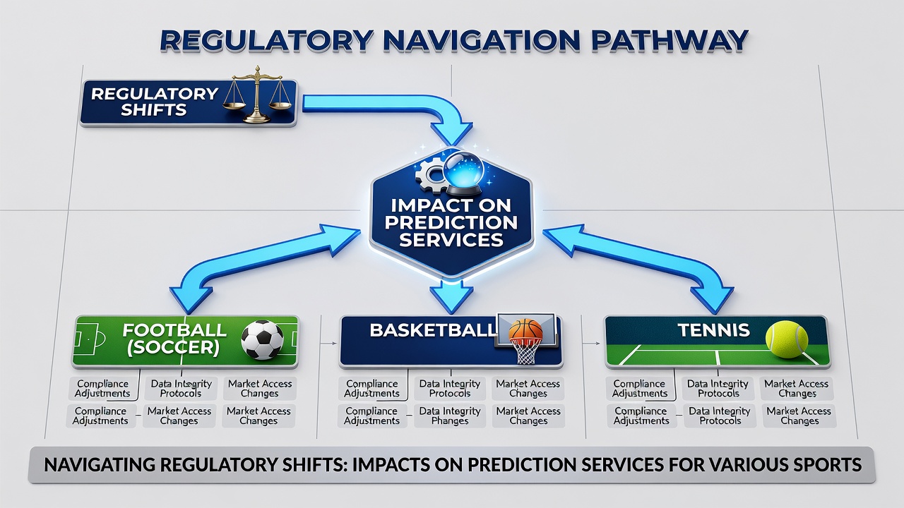 Analysts reviewing compliance checklists alongside sports prediction interfaces for multiple leagues and racing circuits