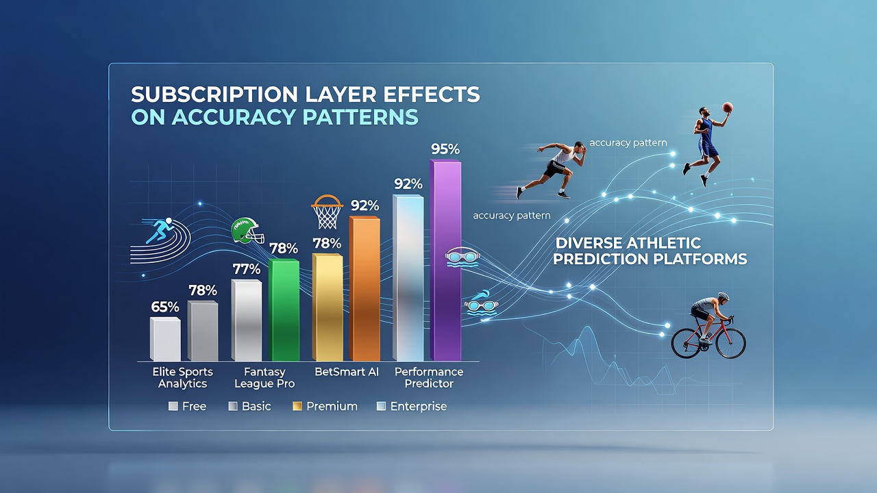 Chart showing subscription tier impacts on prediction accuracy across multiple sports platforms