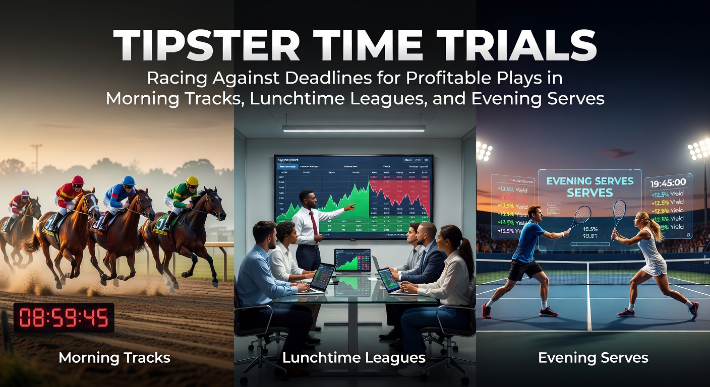 Tipster analyzing morning horse racing form under time pressure with a stopwatch nearby
